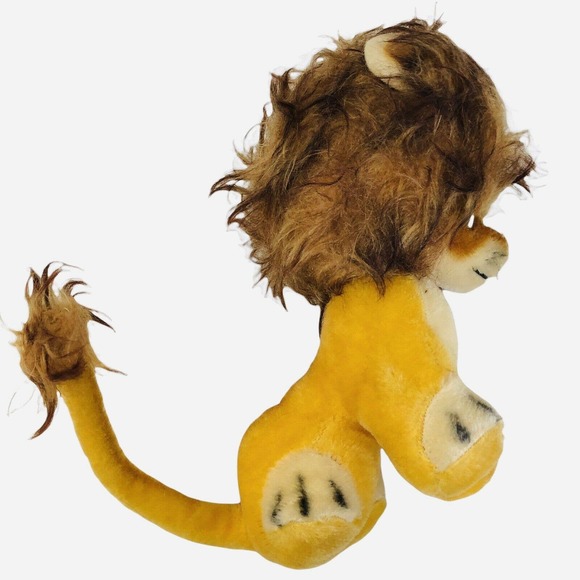 Vintage Other - Vintage Mohair Lion Plush Stuffed Toy Google Googly Eyes